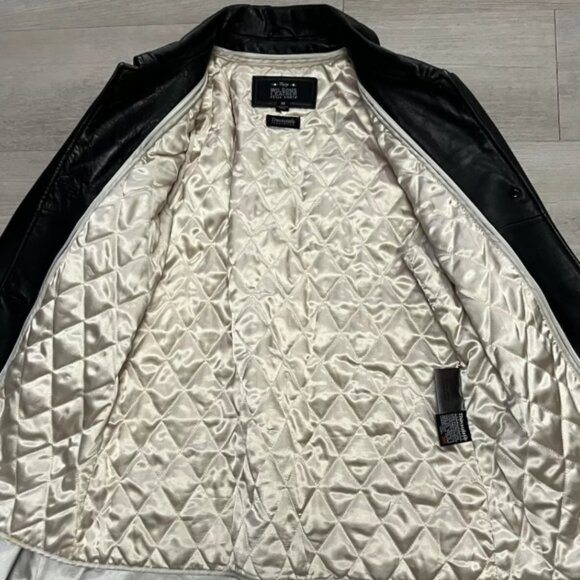 Vintage Wilsons Black Leather Jacket Quilted Lined Coat Women’s Size M - Picture 5 of 8